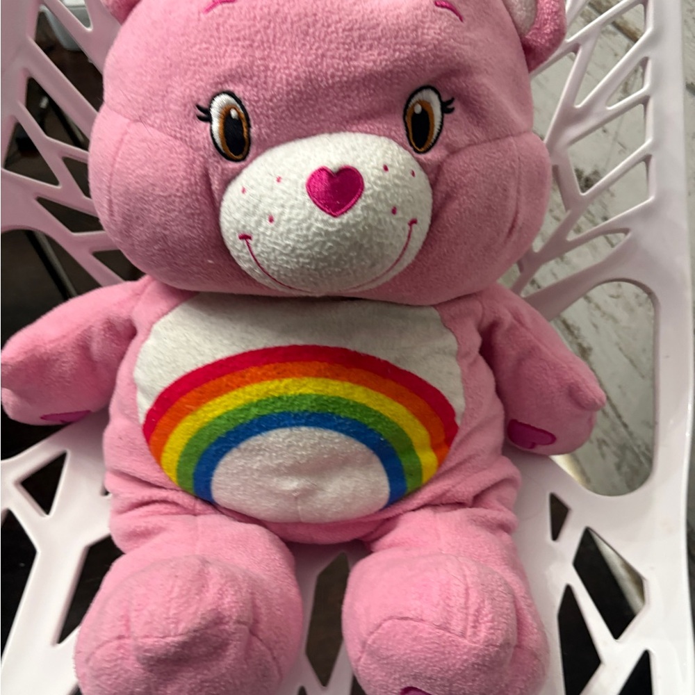 Care Bears Pink Rainbow Belly Heart Nose Plush